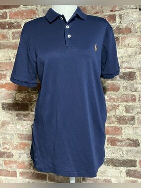 Polo by Ralph Lauren Classic Navy Short Sleeve Mesh Polo Shirt